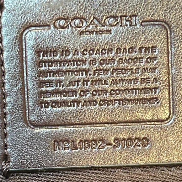 Coach Navy Dreamer 36 Border Rivets Leather Handbag - Picture 15 of 17